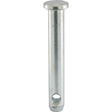 A cylindrical metal pin branded by Sparex, called the Lower Link Pin 22x128mm Cat. 1 (Sparex Part No. S.29242), has a flat head, an overall length of 154.5mm, and a hole near the bottom.