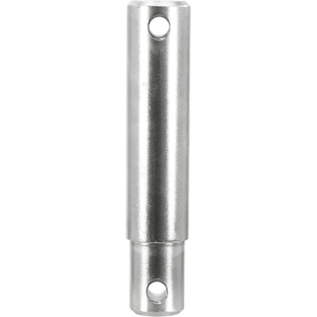 A metallic cylindrical pin Ø 35mm with holes at both ends, commonly used in mechanical assemblies, the Sparex Lower link pin 35 & 40x25 & 126mm Cat. (Sparex Part No. S.29169) features a working length of 126mm.