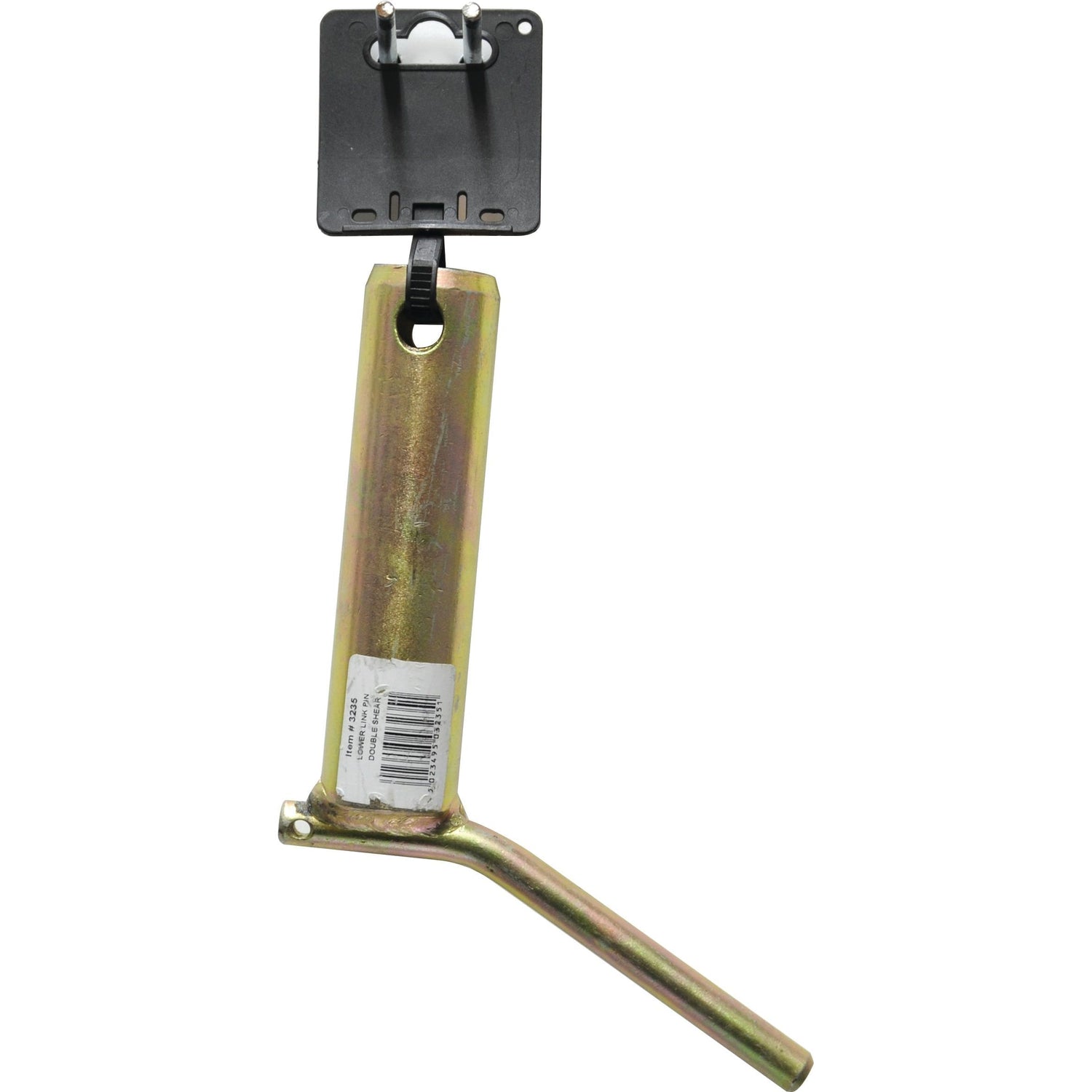 The Sparex Lower Link Pin - S.903235 is a metal tool with a T-shaped handle, featuring a square mounting bracket at the top end and accommodating a 36mm pin diameter.