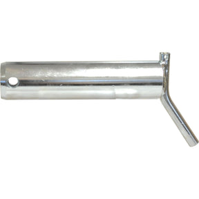 The Sparex Lower Link Pin - Double Shear (50.8x189mm, Cat.4) with Part No.S.118465 is a silver cylindrical metal tool featuring a protruding handle and a small hole near the top on one side, precisely designed with an overall length perfectly suited for precision tasks.