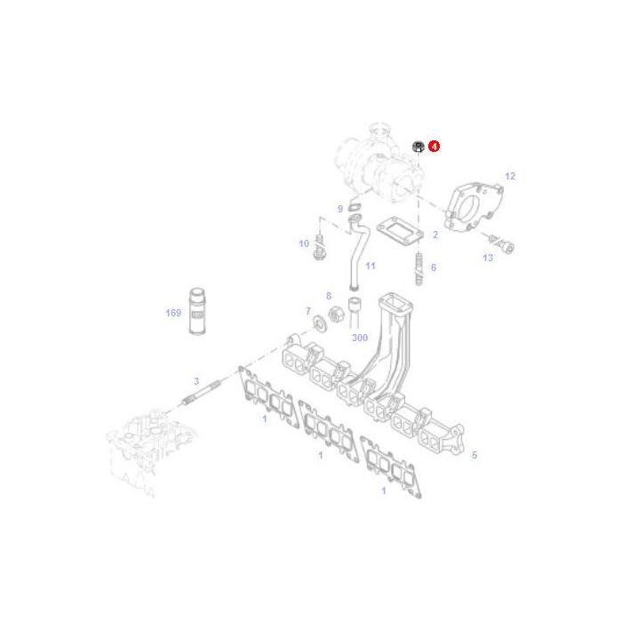 M8 Nut - F339202100300 - Massey Tractor Parts