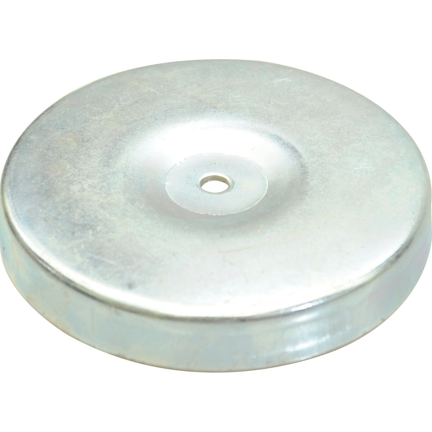 A circular, flat metallic object with a central hole, perfect for use as a Sparex Magnetic Mount (1 pc. Agripak), Part No. S.23238.