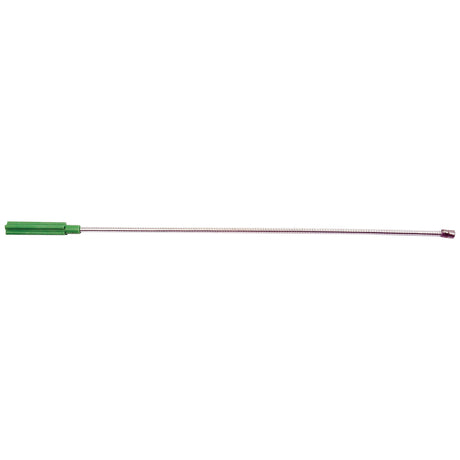 The Magnetic Pick Up Tool - S.27206 from Sparex is a long, flexible metal retrieval tool featuring a green handle and a small magnetic tip, making it perfect for picking up metal objects. This quality tool ensures durability and precision in every use.