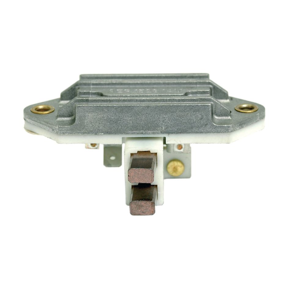 Close-up view of an automotive electrical component, specifically a Sparex Alternator Regulator (Sparex Part No. S.35920), featuring a metal casing and two exposed prongs.