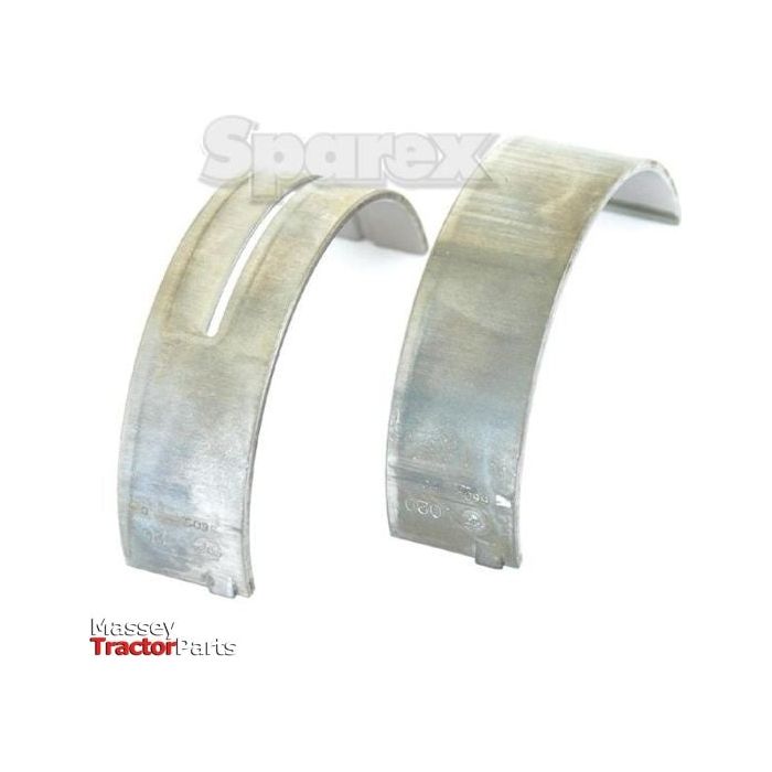 Two metallic tractor parts, identified as "Main Bearing +0.020'' (0.50mm) (Pair) | Sparex Part No.S.62454," are shown against a white background. One can easily see the quality that aligns with renowned brands like Case IH and Sparex.