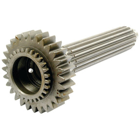 Close-up of a Sparex Main Shaft (Sparex Part No. S.60683) with a cylindrical shaft and evenly spaced teeth around the circumference, compatible with Ford/New Holland machinery.