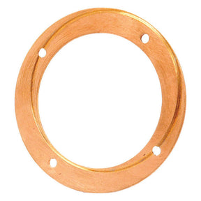 A copper-colored circular metal ring with four evenly spaced holes near its outer edge, commonly used as the Main Shaft Washer (Sparex Part No. S.67295) in Ford/New Holland machinery from brand Sparex.