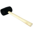 The Mallet - 16 oz Rubber by Sparex (Part No. S.14753) features a black rubber head and a light wooden handle, perfect for delivering controlled strikes.