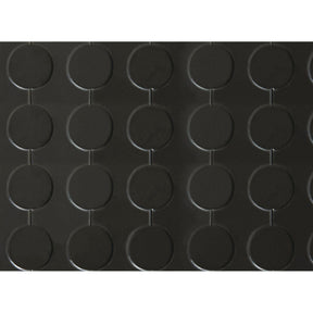Close-up of the Sparex Mat 1m x 1.2m - S.35472 featuring a black Rubber NK/SBR surface adorned with evenly spaced, circular indents arranged in a grid pattern.