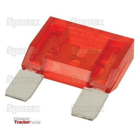 A red 50 AMP Maxi Blade Fuse (Sparex Part No. S.26304) with metal prongs, branded Sparex and ideal for Massey tractors.