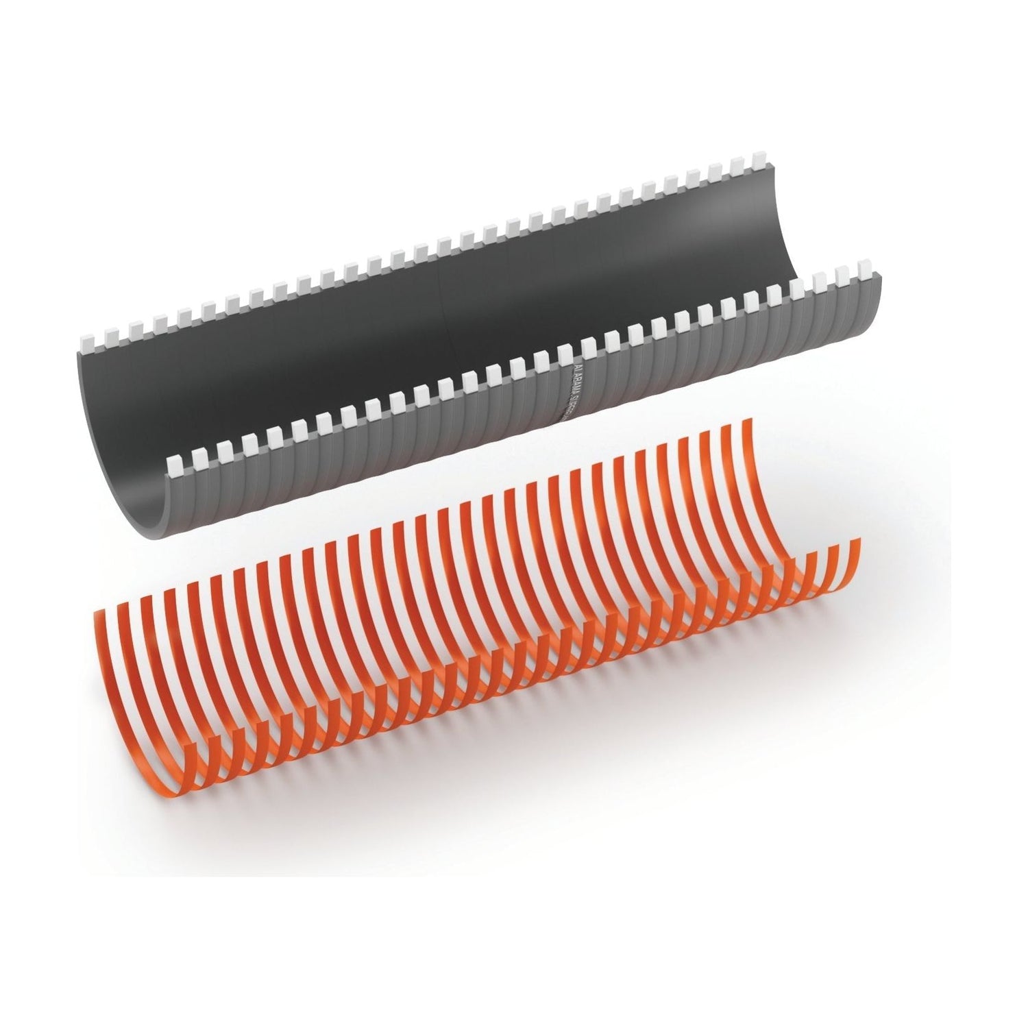 PVC Slurry Hose - Rectangular Helix (Merlett Alabama), Hose ID: 51mm (2'') - S.79388 - Massey Tractor Parts