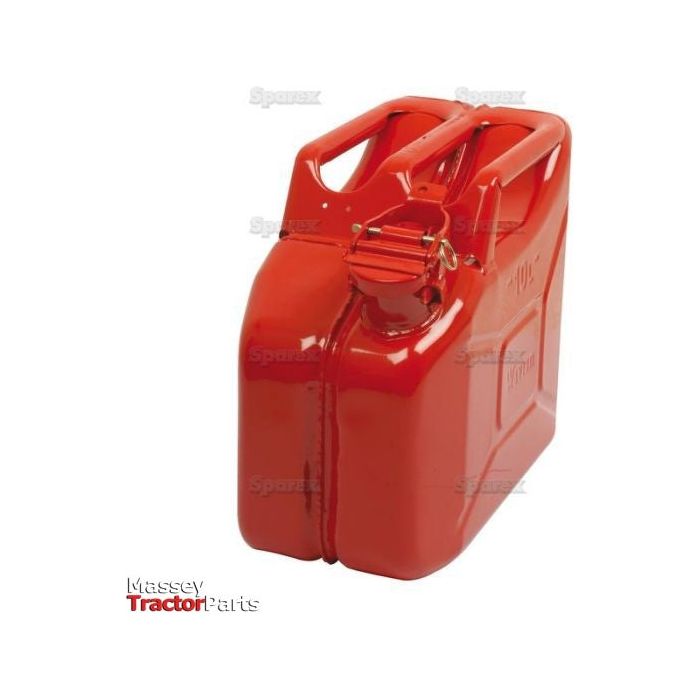 Metal Jerry Can - Red 10 ltr(s) (Petrol)
 - S.5025 - Farming Parts