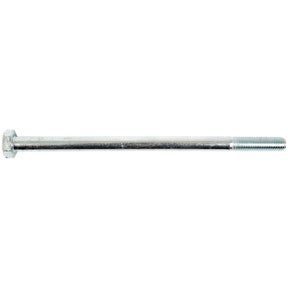 A zinc-plated, 180mm long Metric Bolt M10 (DIN 931) with a hexagonal head on one end and threading on both ends, from the Sparex brand, part no. S.6949.