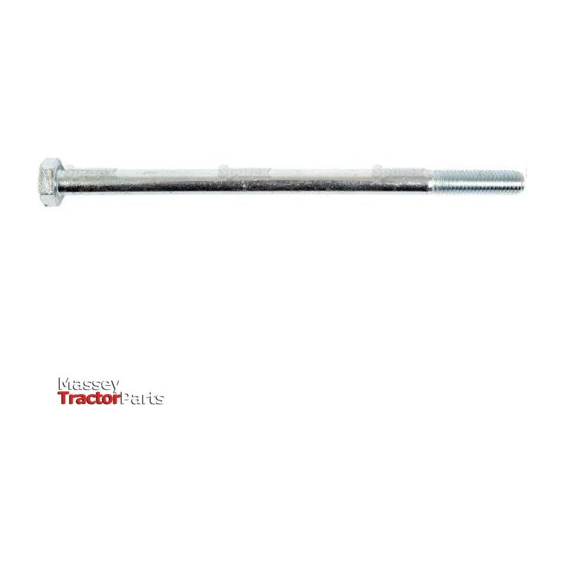 A long, zinc-plated metal bolt with a hexagonal head and 10mm metric coarse threaded end, marked "Sparex" and known as Metric Bolt M10x180mm (DIN 931), Sparex Part No.S.6949.