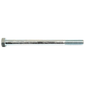 A Sparex Metric Bolt M12x160mm (DIN 931) | Sparex Part No.S.6960, featuring a hexagonal head and partial threading at one end, lies horizontally on a white background.