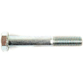 A Sparex Metric Bolt M12x80mm (DIN 931) with a zinc-plated finish, featuring a hexagonal head on one end and threading along the opposite end.