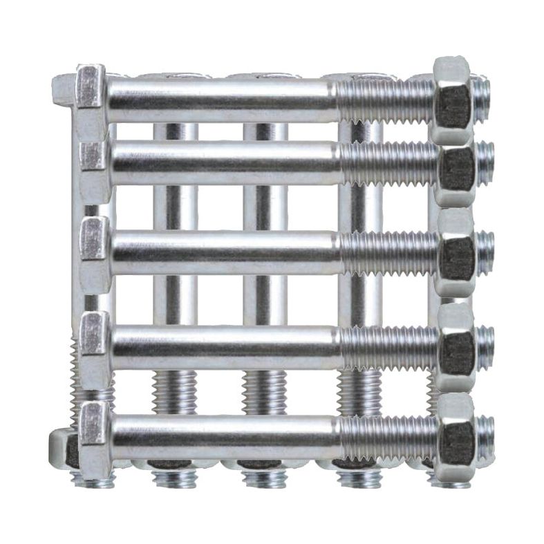 Four parallel Sparex Metric Bolts M14x60mm (Part No. S.25668), each secured with a nut at the ends, form a rectangular arrangement.