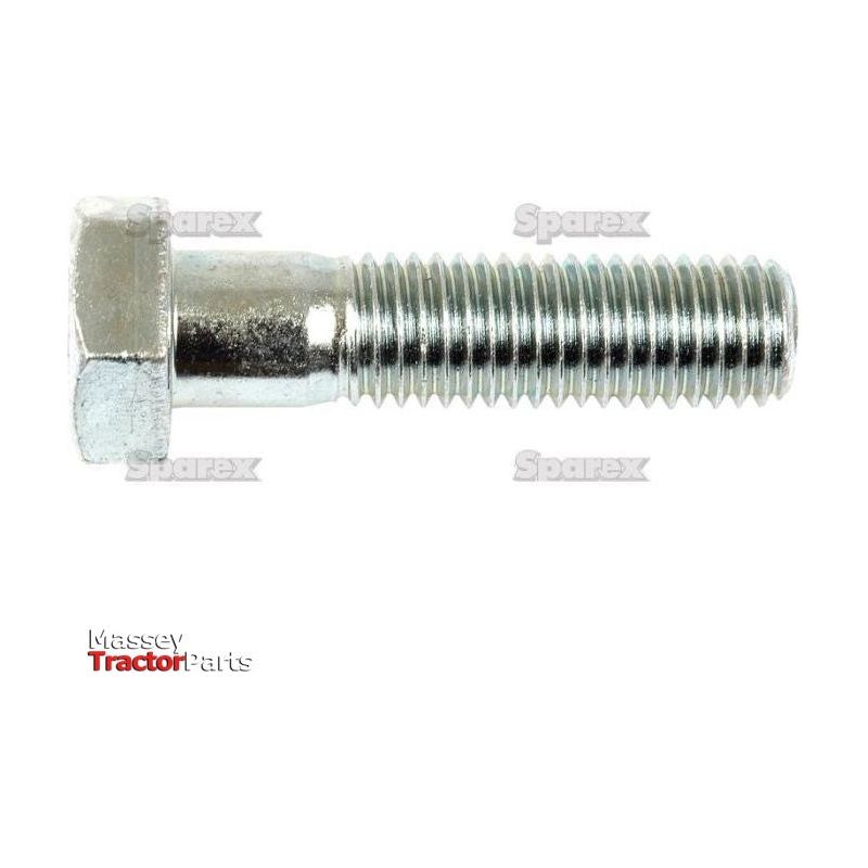 A Metric Bolt M14x65mm (DIN 931) zinc-plated hex bolt with the text "Sparex" and "Massey Tractor Parts" in the image background.