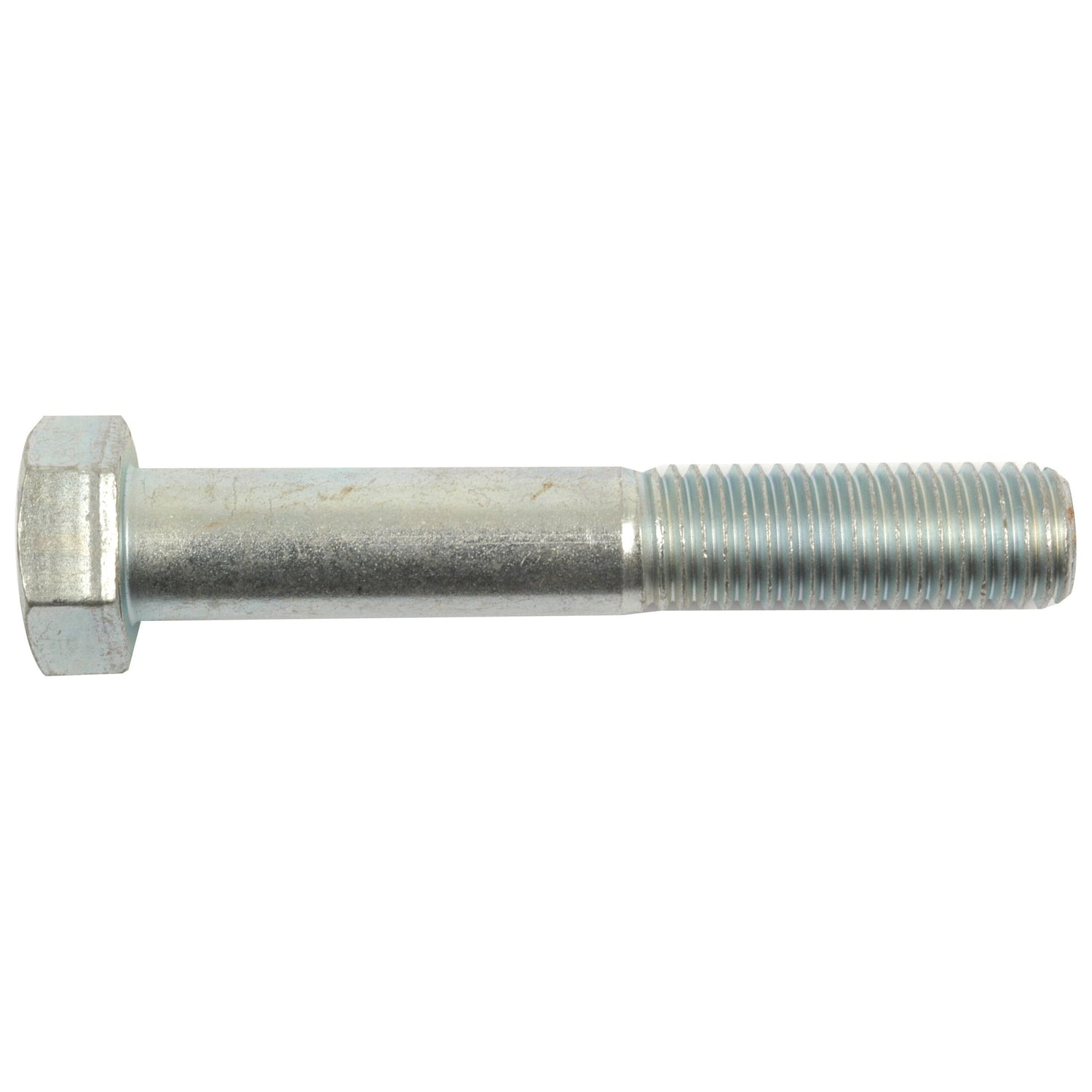 A close-up image of the Metric Bolt M18x110mm (DIN 931) by Sparex, identified as Part No. S.53735. The zinc-plated bolt features a metallic, partially threaded shaft and adheres to DIN 931 standards with a standard hexagonal head.
