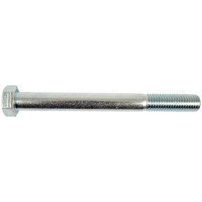 A zinc-plated, metallic Metric Bolt M18x180mm with a threaded end and smooth shaft, adhering to DIN 931 standards. (Sparex Part No.S.51613) by Sparex.
