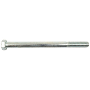 A Metric Bolt M20x260mm (DIN 931), Sparex Part No. S.53743, by the brand Sparex with zinc plating, features threading on one end and a hexagonal head on the other.