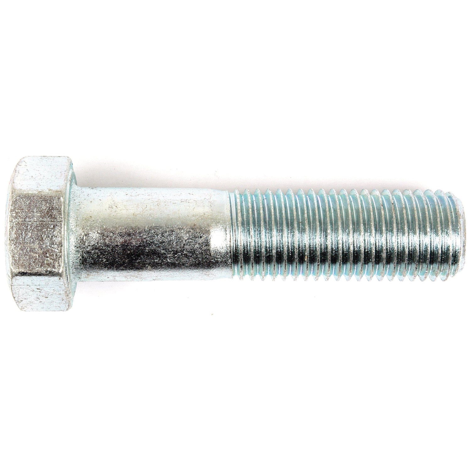 Sparex Metric Bolt M22x90mm (DIN 931), Sparex Part No. S.53745, featuring a hexagon head and zinc-plated finish, is laying horizontally with its threaded end facing right and complies with DIN 931 specifications.