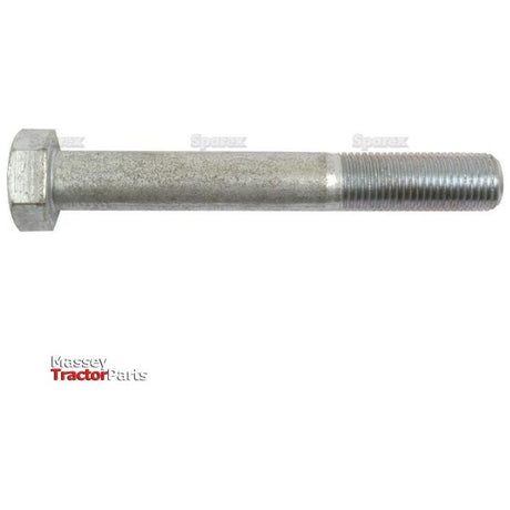 Close-up of a single Sparex Metric Bolt M27x200mm (DIN 931) with partial threading, displayed on a plain white background, Sparex Part No. S.51653.