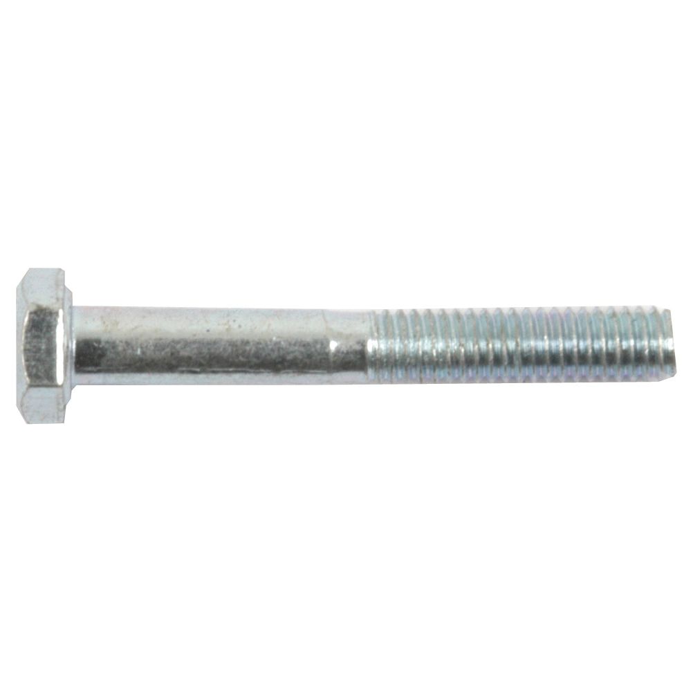 This metallic hex bolt with a threaded end, the Sparex Metric Bolt M4x30mm (DIN 931), is zinc plated and conforms to DIN 931 standards.