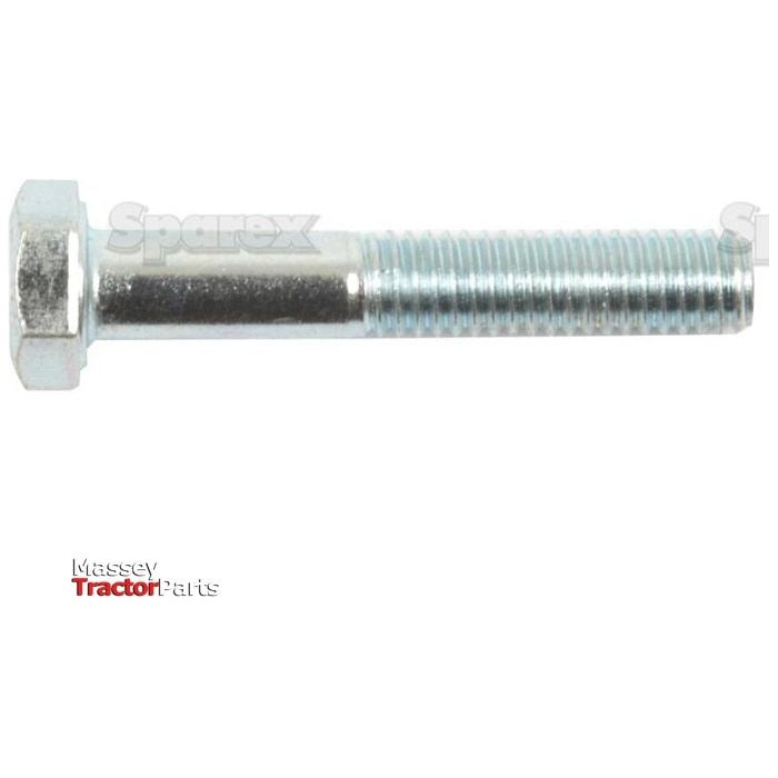 A metal hex bolt, identified as Metric Bolt M6x35mm (DIN 931) | Sparex Part No.S.53705, is displayed on a white background with "Massey Tractor Parts" and "Sparex" logos in the bottom left and top right corners, respectively.