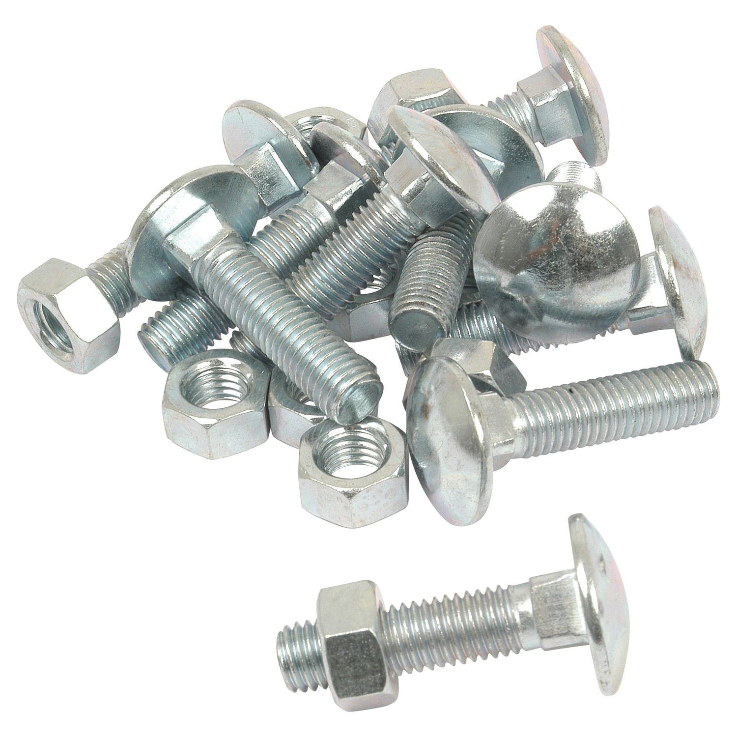 Metric Carriage Bolt and Nut, Size: M12 x 50mm (Din 603/555)
 - S.8299 - Massey Tractor Parts