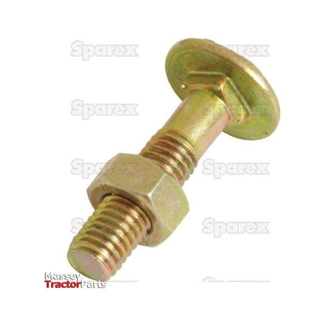 Metric Carriage Bolt and Nut, Size: M8 x 40mm (Din 603/555)
 - S.21707 - Farming Parts