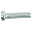 A close-up of a stainless steel screw with a slotted head and threaded shaft, specifically the Sparex Metric Cheese Head Machine Screw, M6x25mm (DIN 84), Part No. S.54093.