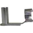 A metallic L-shaped bracket with cylindrical and hooked ends, designed for use with a Metric Clevis Pin & Clip M8.0 x 16mm (Sparex Part No.S.51333) or other compatible Sparex components.