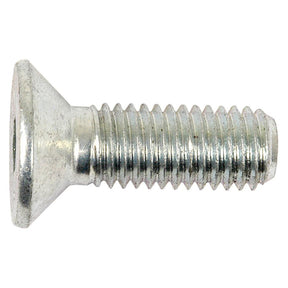 Close-up of a Sparex Metric Countersunk Hexagon Socket Screw, M10x30mm (DIN 7991) with threaded shaft and flat head on a white background, showcasing its high tensile strength.