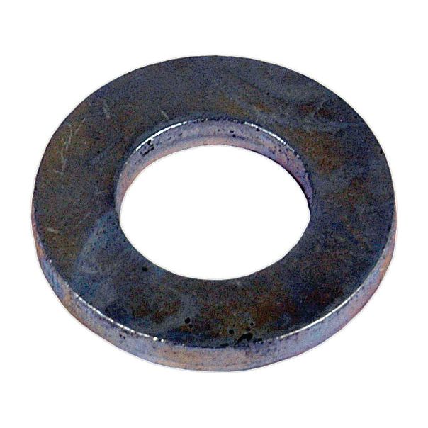 A Metric Flat Washer from Sparex, identified by part number S.54101, features a flat, circular profile with an inner diameter of 45mm and an outer diameter of 85mm. It adheres to DIN 125A standards and has a thickness of 7mm. Additionally, it is zinc-plated for enhanced corrosion resistance.