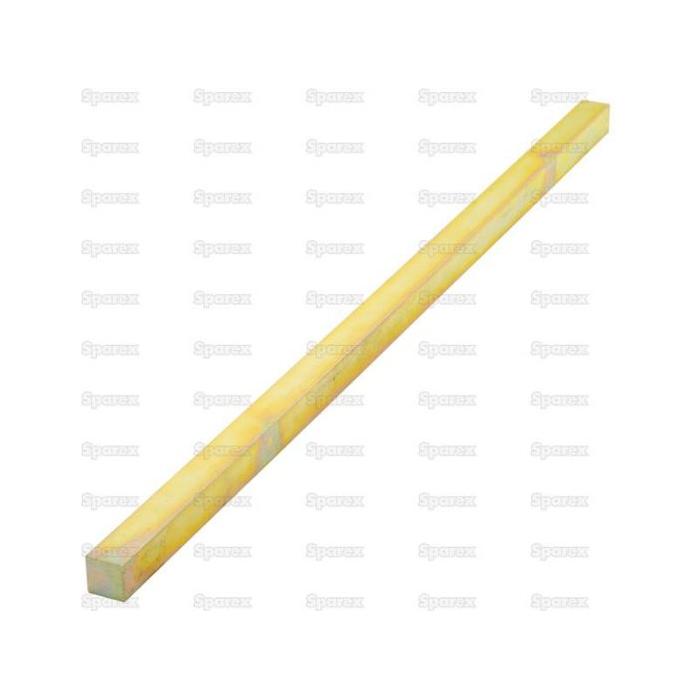 A yellow rectangular beam on a white background, with the brand name "Sparex" faintly appearing multiple times. This Metric Key Steel measures 10.0 x 10.0 x 300mm and is identified as Sparex Part No.S.3538 under DIN 6880 specifications.