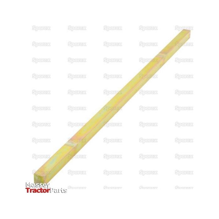 A yellow rectangular metal rod measuring 8.0 x 8.0 x 300mm, displayed on a white background with faint "Sparex" watermarks and the "Massey Tractor Parts" logo in the corner, indicating it's high-quality Metric Key Steel per DIN 6880 standards (Sparex Part No. S.3537).