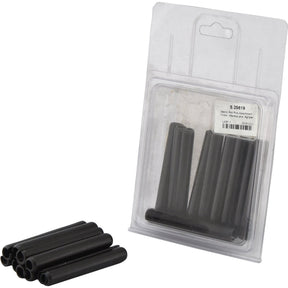 A pack of Ø11mm Metric Roll Pins, containing 10 pieces under the Sparex brand, is displayed in transparent packaging with additional pins placed alongside it. The label reads "S.25619" and features the Agripak logo.
