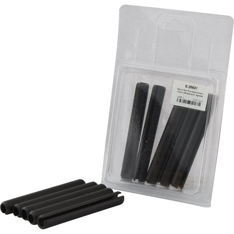 A package of metric roll pins assortment (Ø12mm), containing five pieces and neatly displayed inside an Agripak, branded by Sparex (Part No. S.25631).