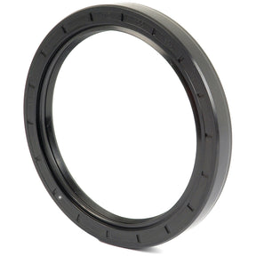 Introducing the Sparex Metric Rotary Shaft Seal (Sparex Part No. S.50474), a black, circular oil seal with ridged outer edges, measuring 100 x 125 x 13mm. This double lip seal is designed to prevent fluid leakage in machinery efficiently.