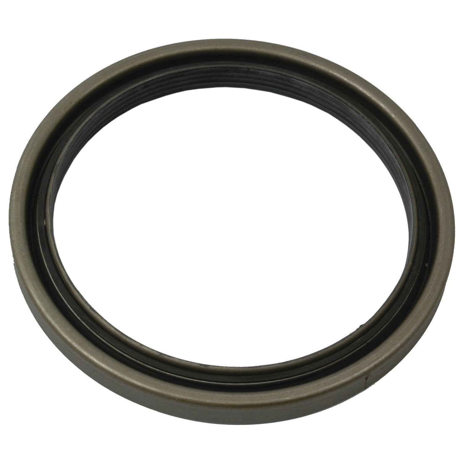 A circular metal and rubber seal ring, like the Sparex Metric Rotary Shaft Seal (122 x 150 x 13mm; Part No. S.7747), is commonly used in mechanical applications to prevent the leakage of fluids or gases.