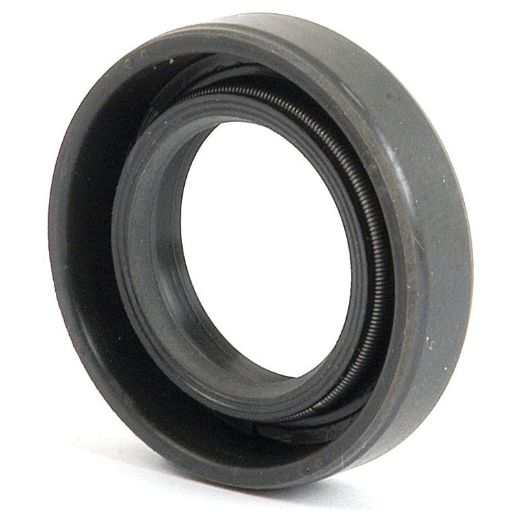 A close-up view of the Sparex Metric Rotary Shaft Seal, 18 x 30 x 7mm (Part No. S.50178), reveals its rubber outer casing and internal spring mechanism. This mechanical seal also features a double lip design for enhanced durability and performance.
