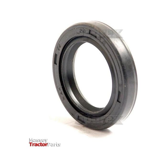 A black rubber oil seal, known as the Metric Rotary Shaft Seal, 20 x 30 x 5mm Double Lip (Sparex Part No. S.50179), is shown against a white background. The text "Massey Tractor Parts" appears in red and grey at the bottom left.