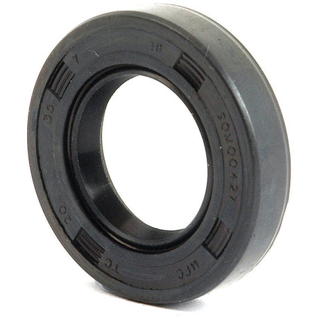 A Sparex Metric Rotary Shaft Seal, measuring 20 x 37 x 7mm, with imprinted numbers and letters on its surface and a double lip design (Sparex Part No. S.27291).