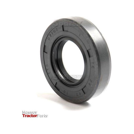 A close-up image of a black rubber oil seal with the text "Massey Tractor Parts" in the lower-left corner. The numbers "D1707," "24 47 10," and "1TC" are visible on this Sparex Metric Rotary Shaft Seal, 24 x 47 x 10mm Double Lip (Part No. S.50200).