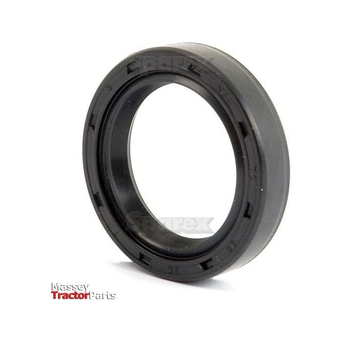 A black circular oil seal with the brand name "Sparex" and the model number S.50202 is shown against a white background. The logo "Massey Tractor Parts" appears in the bottom left corner. This metric rotary shaft seal, measuring 25 x 35 x 7mm, features a double lip for enhanced performance.

