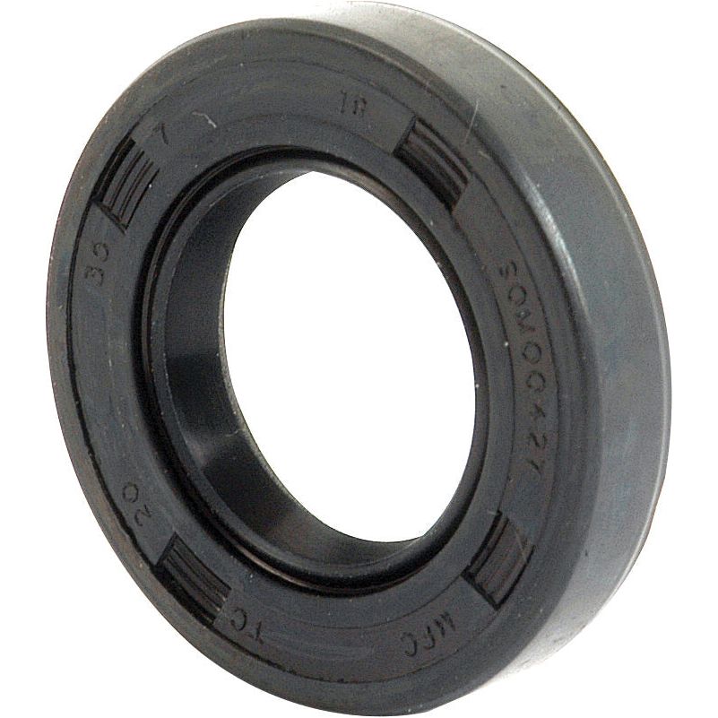 This Sparex Metric Rotary Shaft Seal (Sparex Part No. S.27290) features a double lip for enhanced performance and comes in a circular black rubber design with engraved markings for dimensions and specifications, measuring 25 x 45 x 7mm.