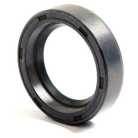 A close-up of a Sparex Metric Rotary Shaft Seal, cylindrical in shape with a smooth inner ring and a grooved outer surface, measuring 28 x 40 x 10mm and resembling components defined by DIN 3760 standards.