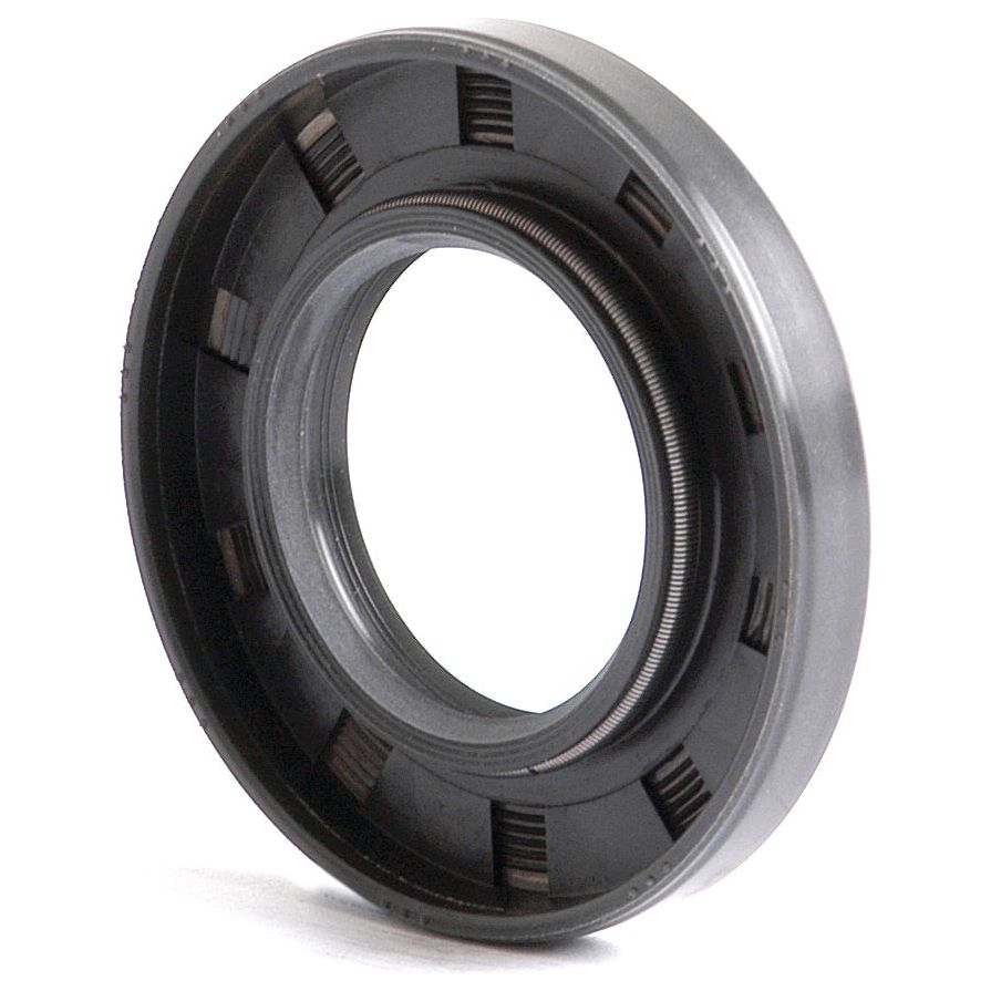 The Sparex Metric Rotary Shaft Seal (Part No. S.50230) is a circular, black rubber seal with a metal spring inside, specifically designed to prevent leaks in machinery or automotive applications. Measuring 28 x 52 x 7mm, it features a double lip for enhanced performance.