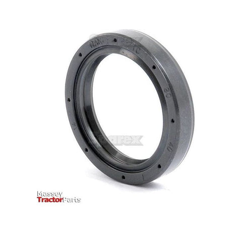 Image shows a black rubber oil seal with visible markings. The words "Massey Tractor Parts" appear in red and grey at the bottom left corner. This Sparex double lip, metric rotary shaft seal measures 30 x 40 x 7mm and is identified as Sparex Part No. S.50234.